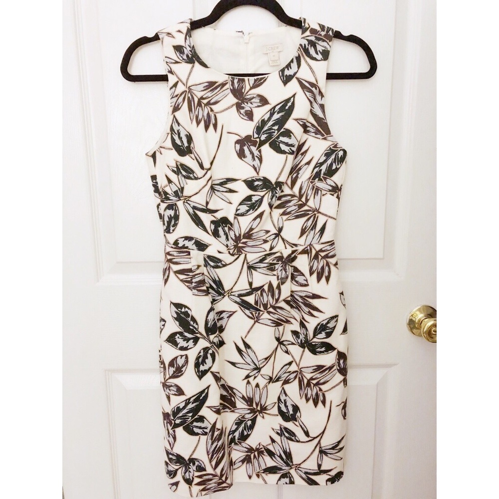 EUC J.Crew printed textured cotton dress. Size 00